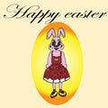 Happy easter, easter, egg, easter bunny, bunny in fancy dress, easter holiday